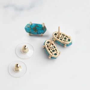 {Kendra Scott} Bronze Veined Turquoise Betty Studs